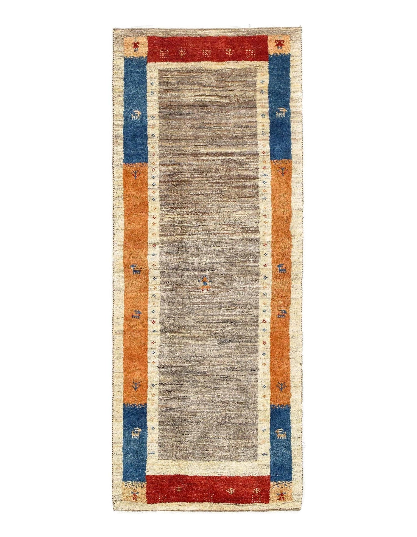 Canvello Multi color Genuine Runner Gabbeh Rug - 2'7" x 6'5" - Canvello