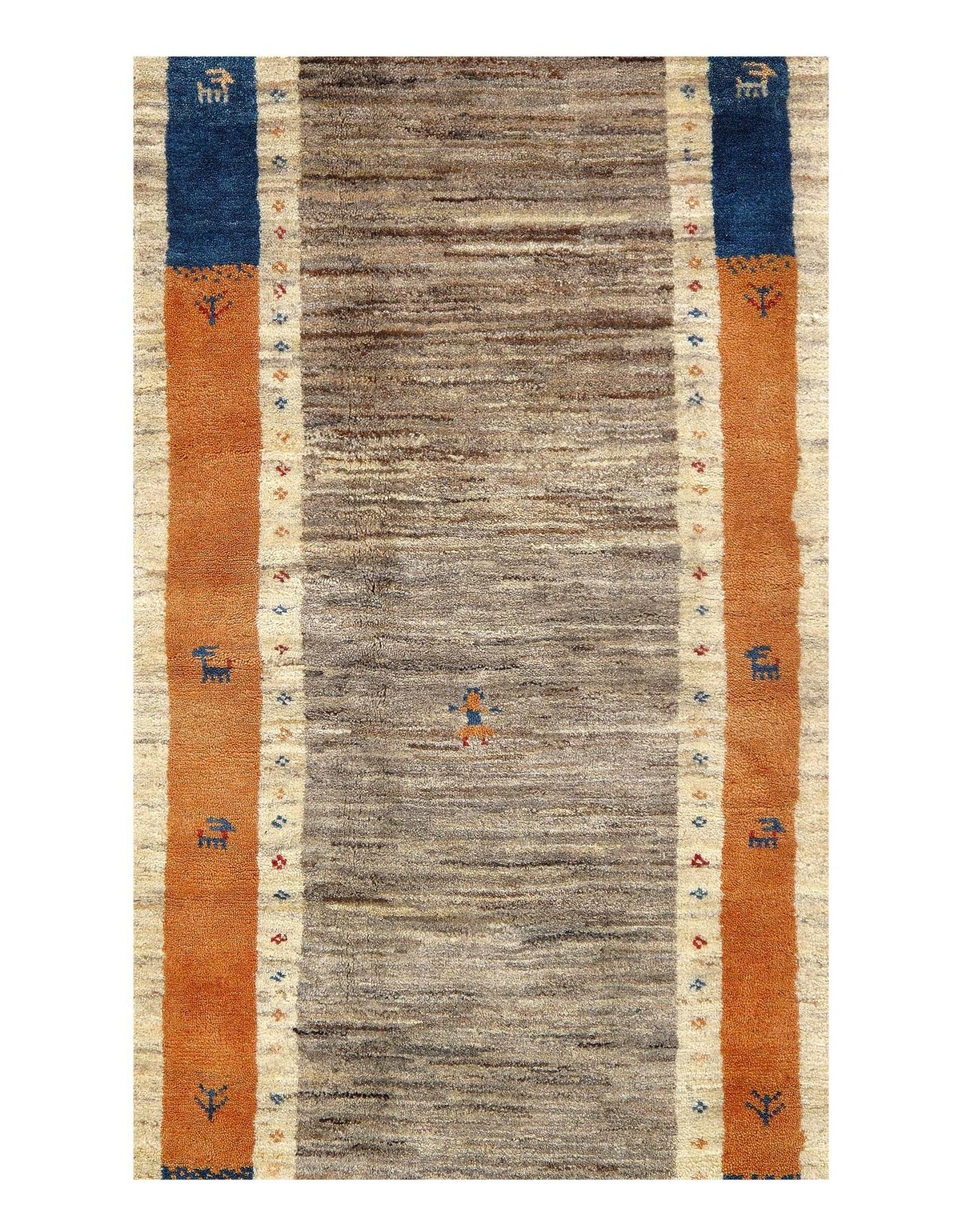 Canvello Multi color Genuine Runner Gabbeh Rug - 2'7" x 6'5" - Canvello