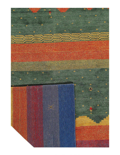 Canvello Multi Color Hand Knotted Gabbeh Rug - 7'8'' X 10'1'' - Canvello