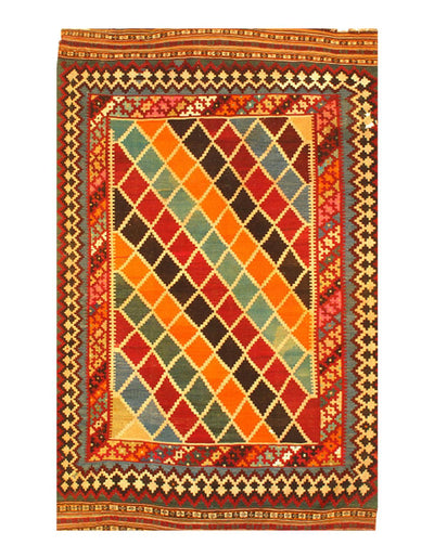 Canvello Multi color Hand knotted North West Kilim - 4'7'' X 7'4''