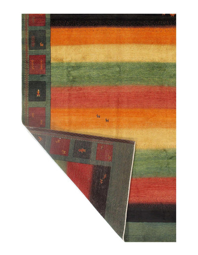 Canvello Multi Color Hand Knotted Silkroad Gabbeh - 7'7'' X 10' - Canvello