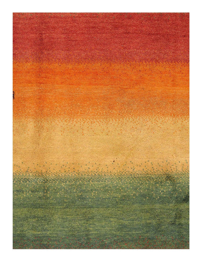 Canvello Multi Color Hand Knotted Silkroad Gabbeh - 7'7'' X 10' - Canvello