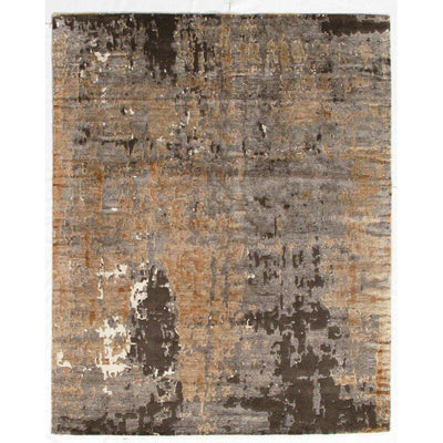 Canvello Multi color Hand - Knotted Wool Brown Area Rug - 8' x 10' - Canvello