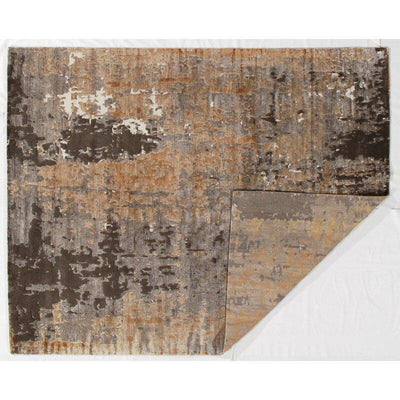 Multi color Hand-Knotted Wool Brown Area Rug - 8' x 10'