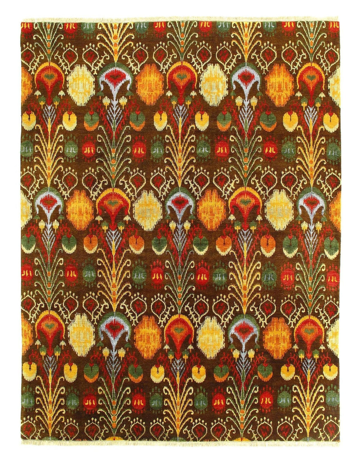 Canvello Multi Color Ikat Design Rug - 9' X 12'
