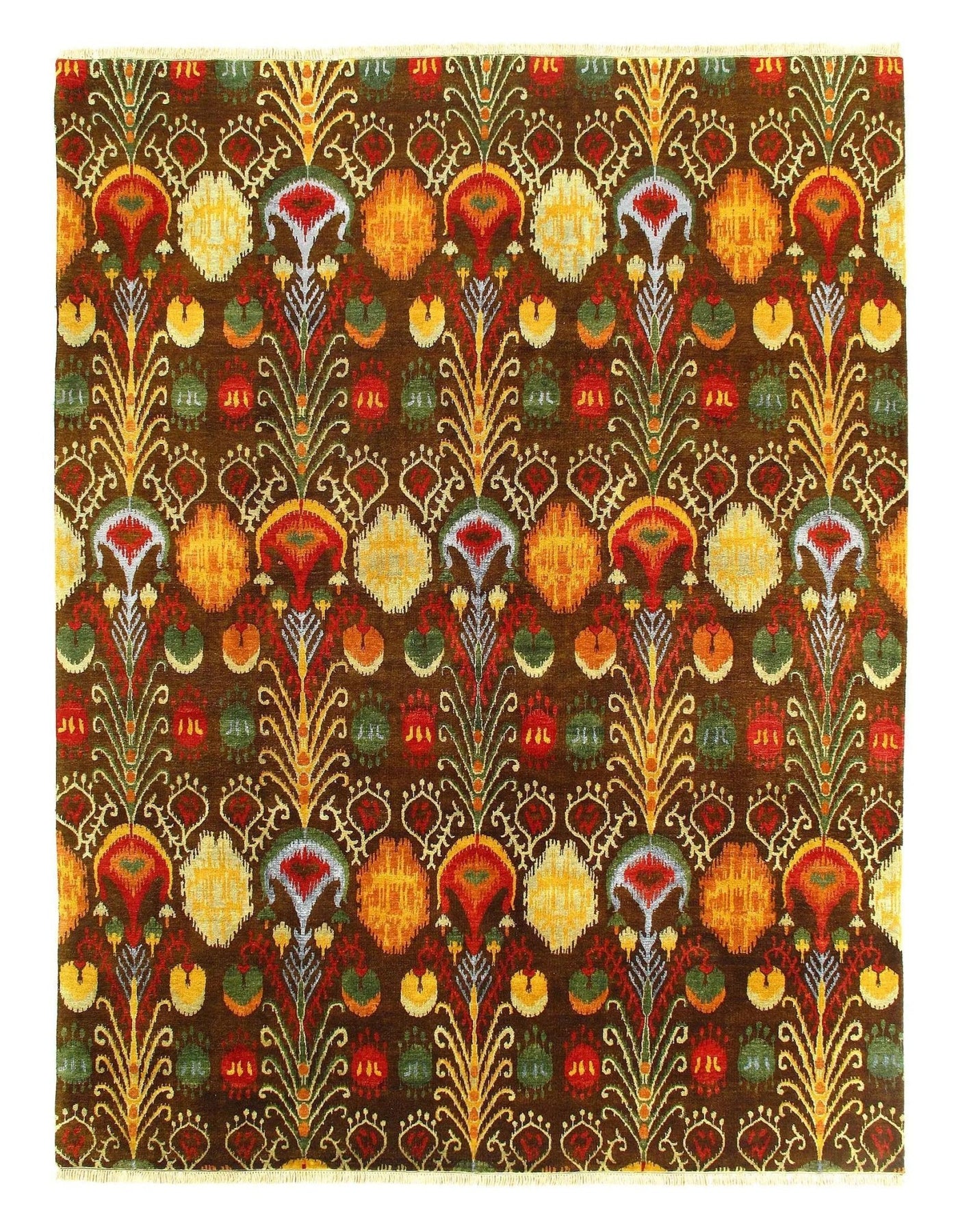 Canvello Multi Color Ikat Design Rug - 9' X 12' - Canvello