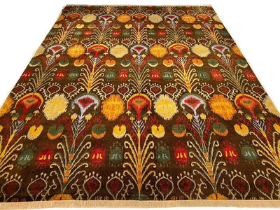 Canvello Multi Color Ikat Design Rug - 9' X 12' - Canvello