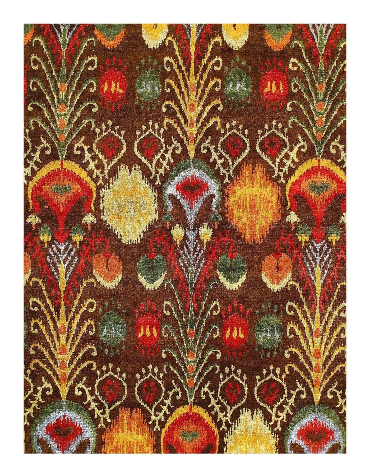 Canvello Multi Color Ikat Design Rug - 9' X 12' - Canvello