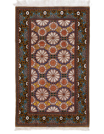 Canvello Multi color Isfahan Silk & wool Rug - 5'2" X 8'6" - Canvello