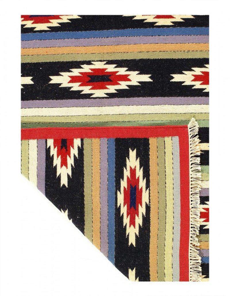 Canvello Multi color Reversible Kilim Rug 4'2'' X 6' - Canvello