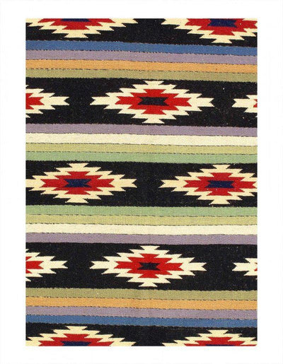 Canvello Multi color Reversible Kilim Rug 4'2'' X 6' - Canvello