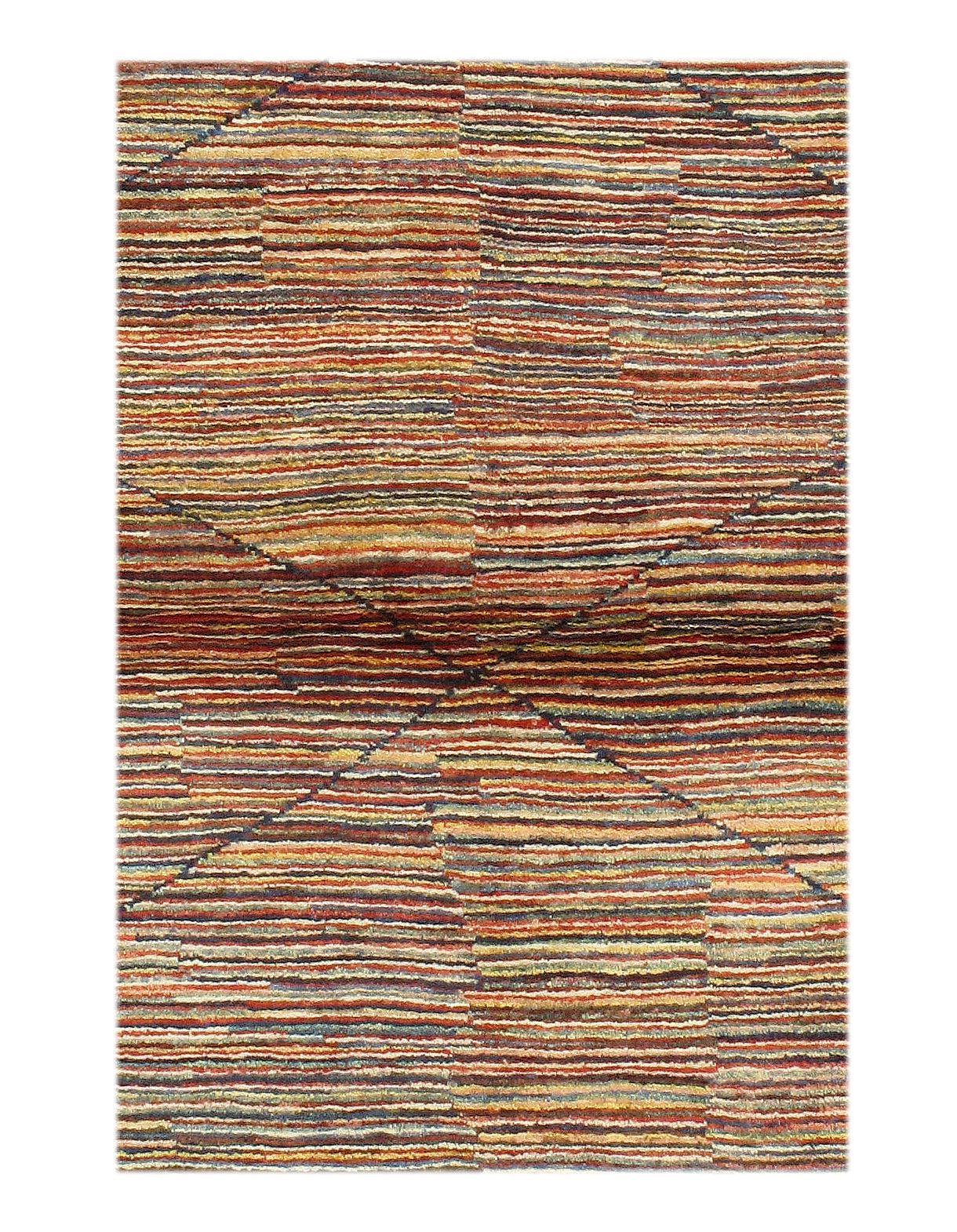 Canvello Multi color Silkroad Gabbeh Rug - 4' X 6' - Canvello