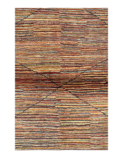 Canvello Multi color Silkroad Gabbeh Rug - 4' X 6' - Canvello