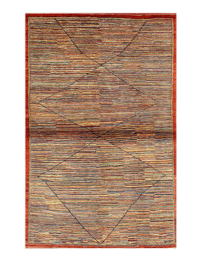 Canvello Multi color Silkroad Gabbeh Rug - 4' X 6' - Canvello