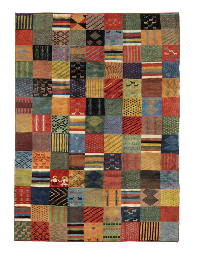 Canvello Multi color Silkroad Gabbeh Rug - 5'6" x 7'8" - Canvello