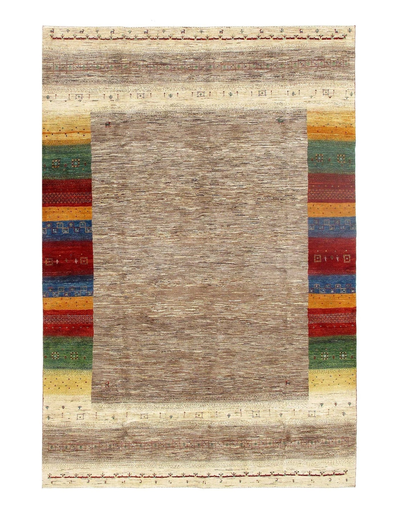 Canvello Multi Color Silkroad Gabbeh Rug - 7'2" x 11' - Canvello