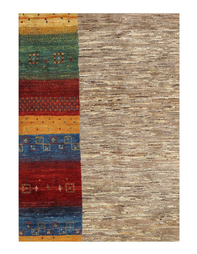 Canvello Multi Color Silkroad Gabbeh Rug - 7'2" x 11' - Canvello