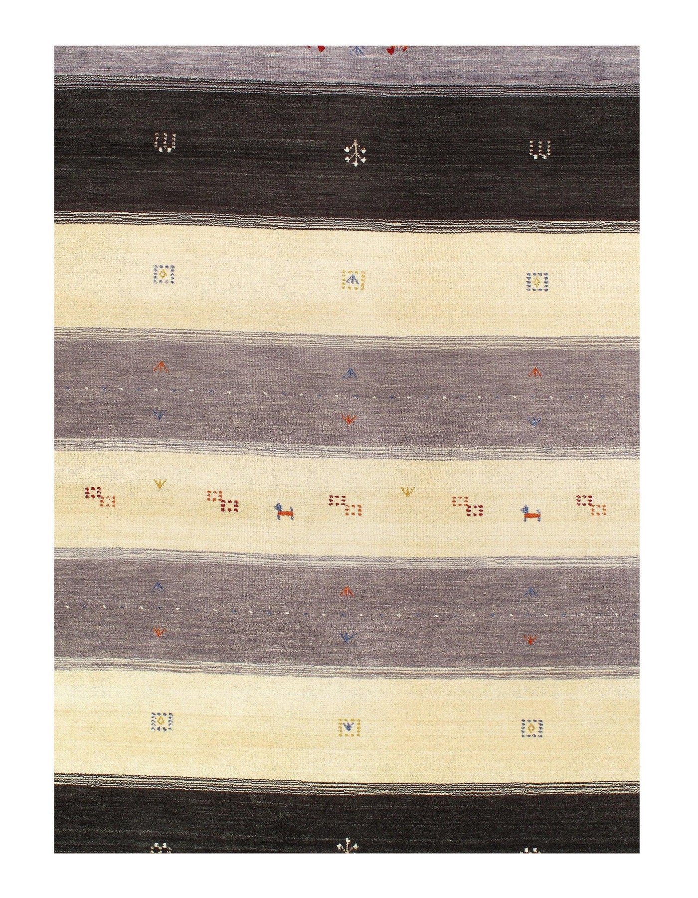 Canvello Multi Color Persian Hand Knotted Gabbeh Design Rug - 8' X 10'