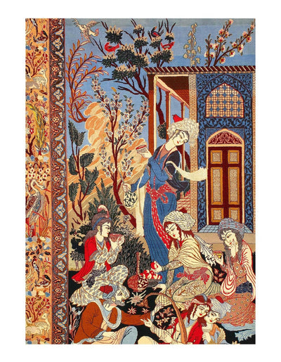 Canvello Multi color Silkroad Isfahan Silk & wool Rug - 5'3'' x 8'6'' - Canvello