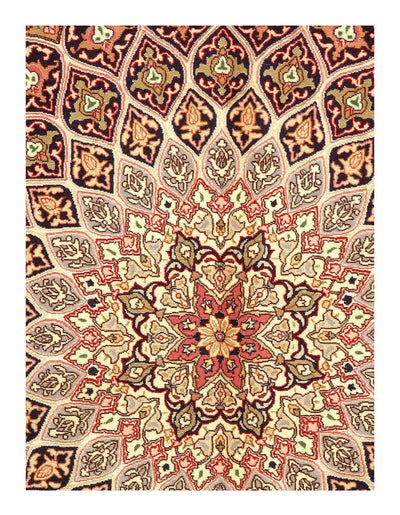 Canvello Multi Color Silkroad Tabriz Gonbad Rug - 10' X 13' - Canvello