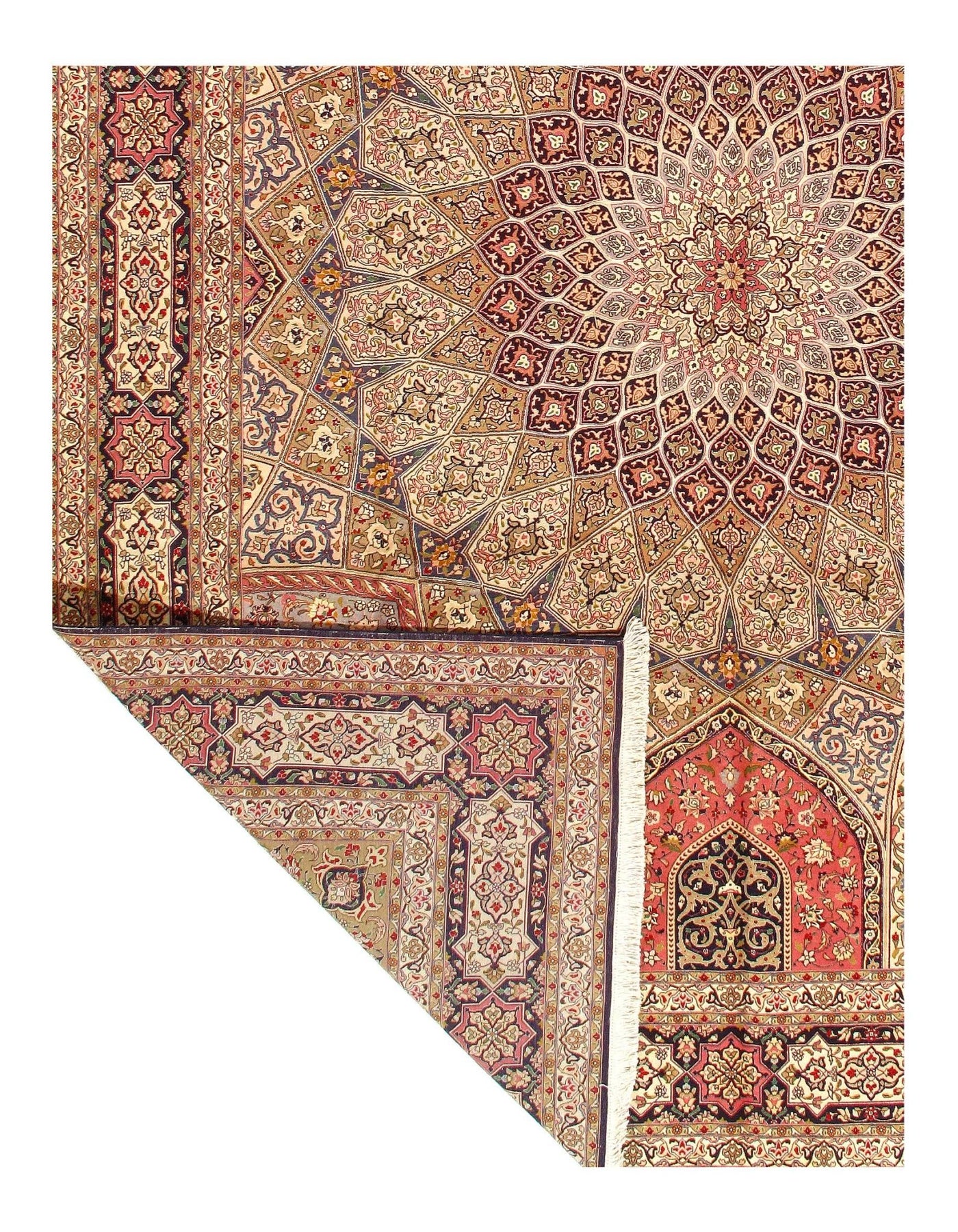 Canvello Multi Color Silkroad Tabriz Gonbad Rug - 10' X 13' - Canvello