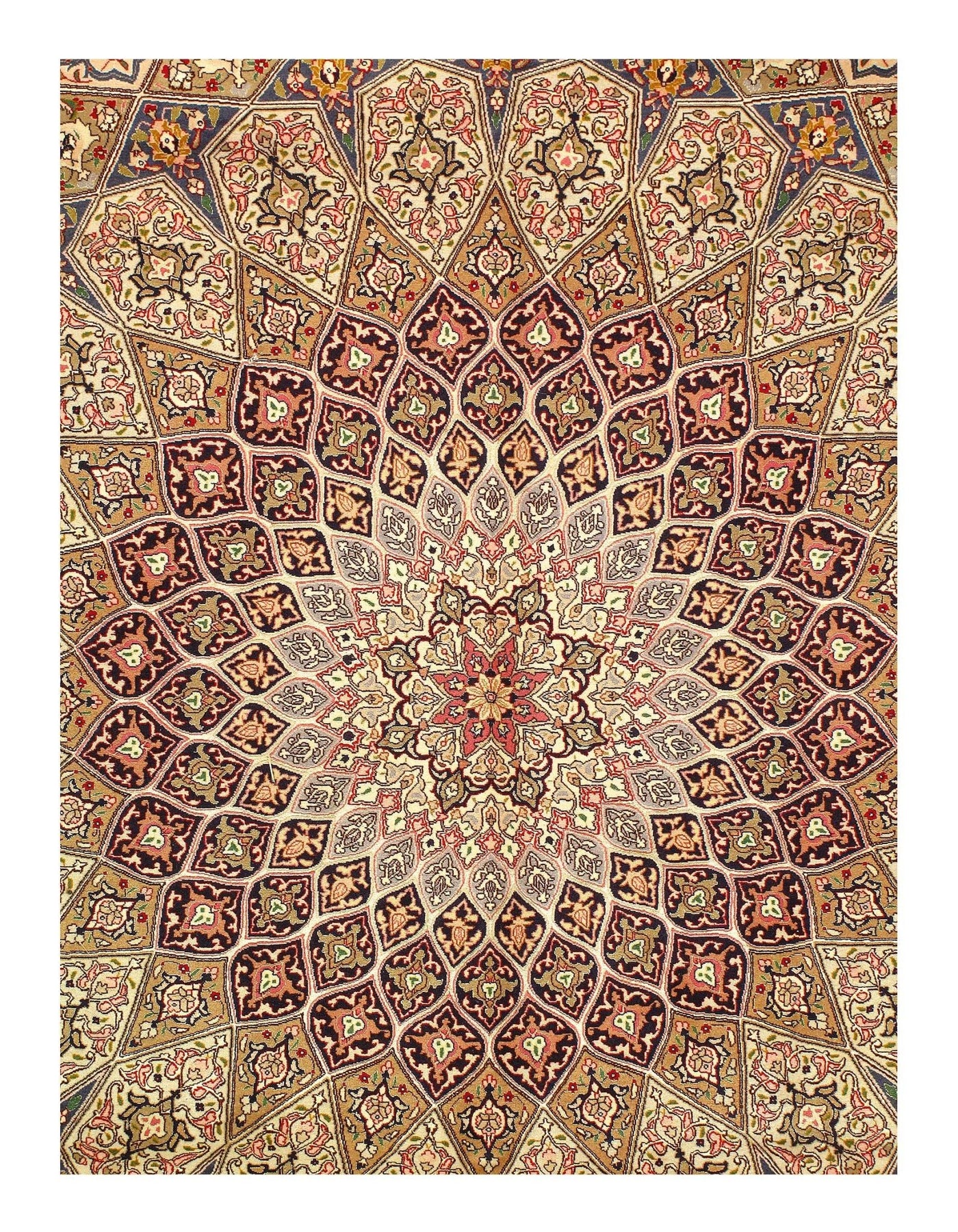 Canvello Multi Color Silkroad Tabriz Gonbad Rug - 10' X 13' - Canvello