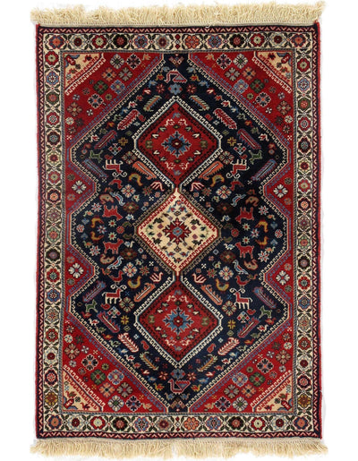 Canvello Multi color Silkroad Yalameh Rug - 3' X 4'9" - Canvello