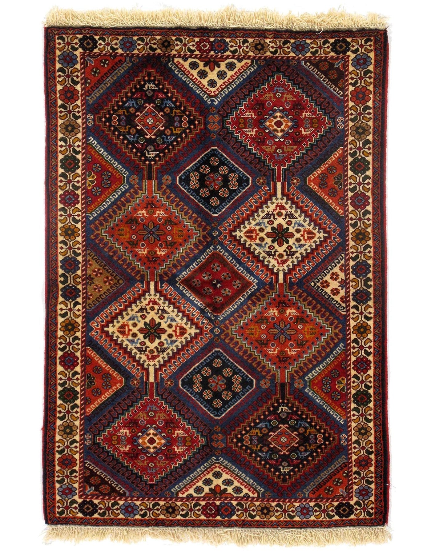 Canvello Multi color Silkroad Yalameh Rug - 3'4" X 5' - Canvello