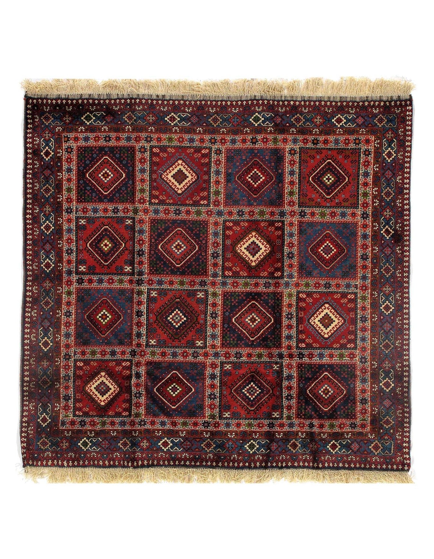 Canvello Multi color Silkroad Yalameh Rug - 5' X 5' - Canvello