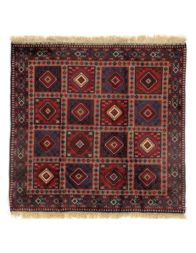 Canvello Multi color Silkroad Yalameh Rug - 5' X 5' - Canvello