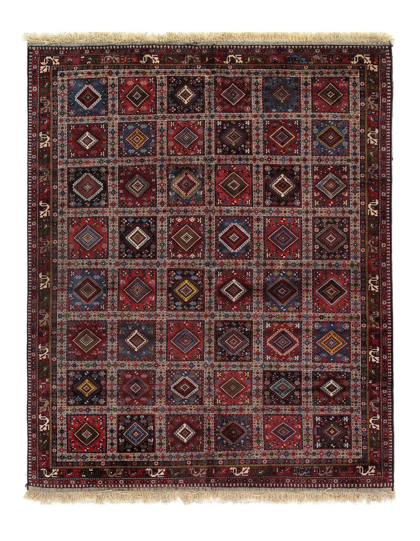 Canvello Multi color Silkroad Yalameh Rug - 6'9'' X 8'2'' - Canvello