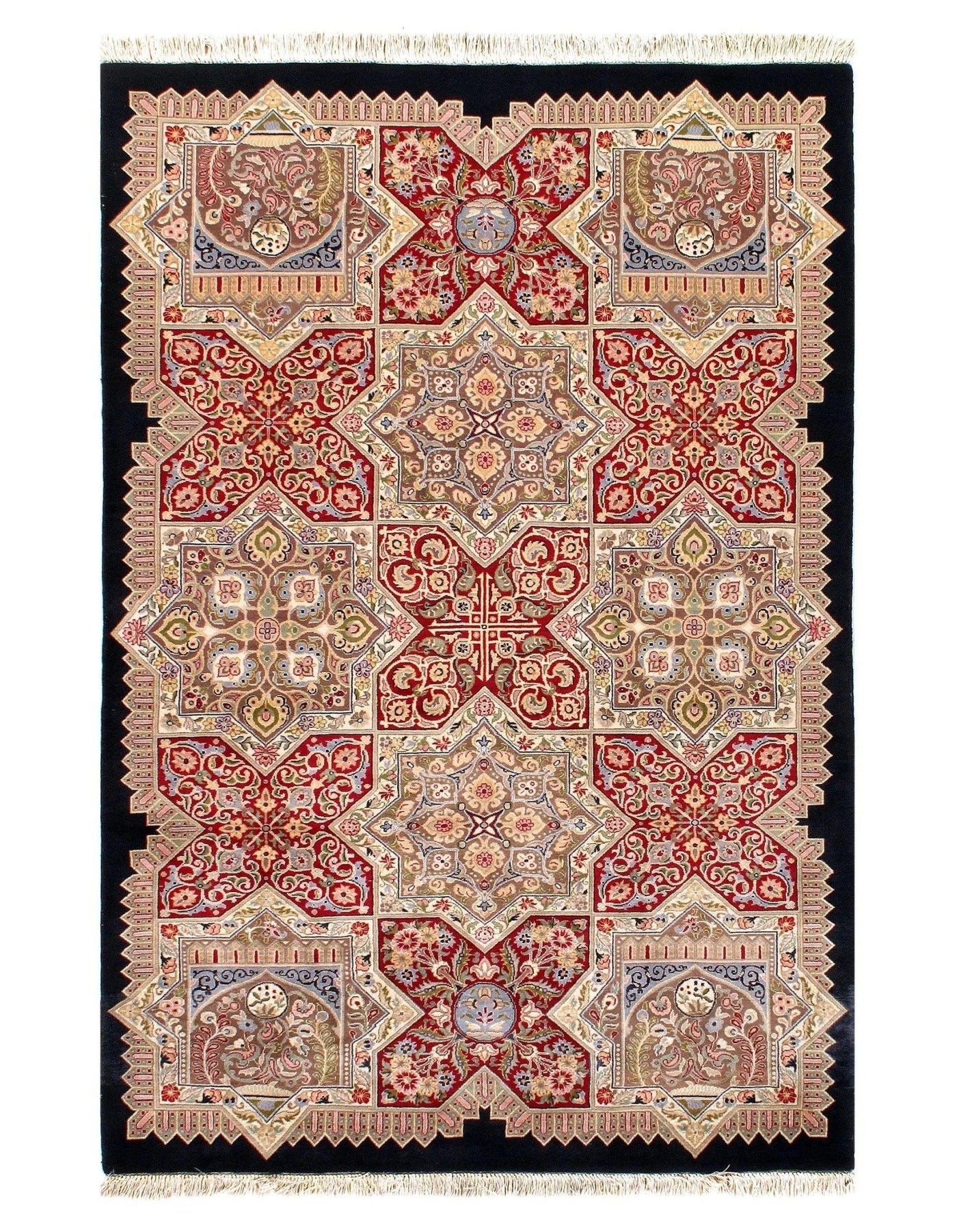 Canvello Multi color Tabriz Design Rug 4'8'' X 7'2'' - Canvello