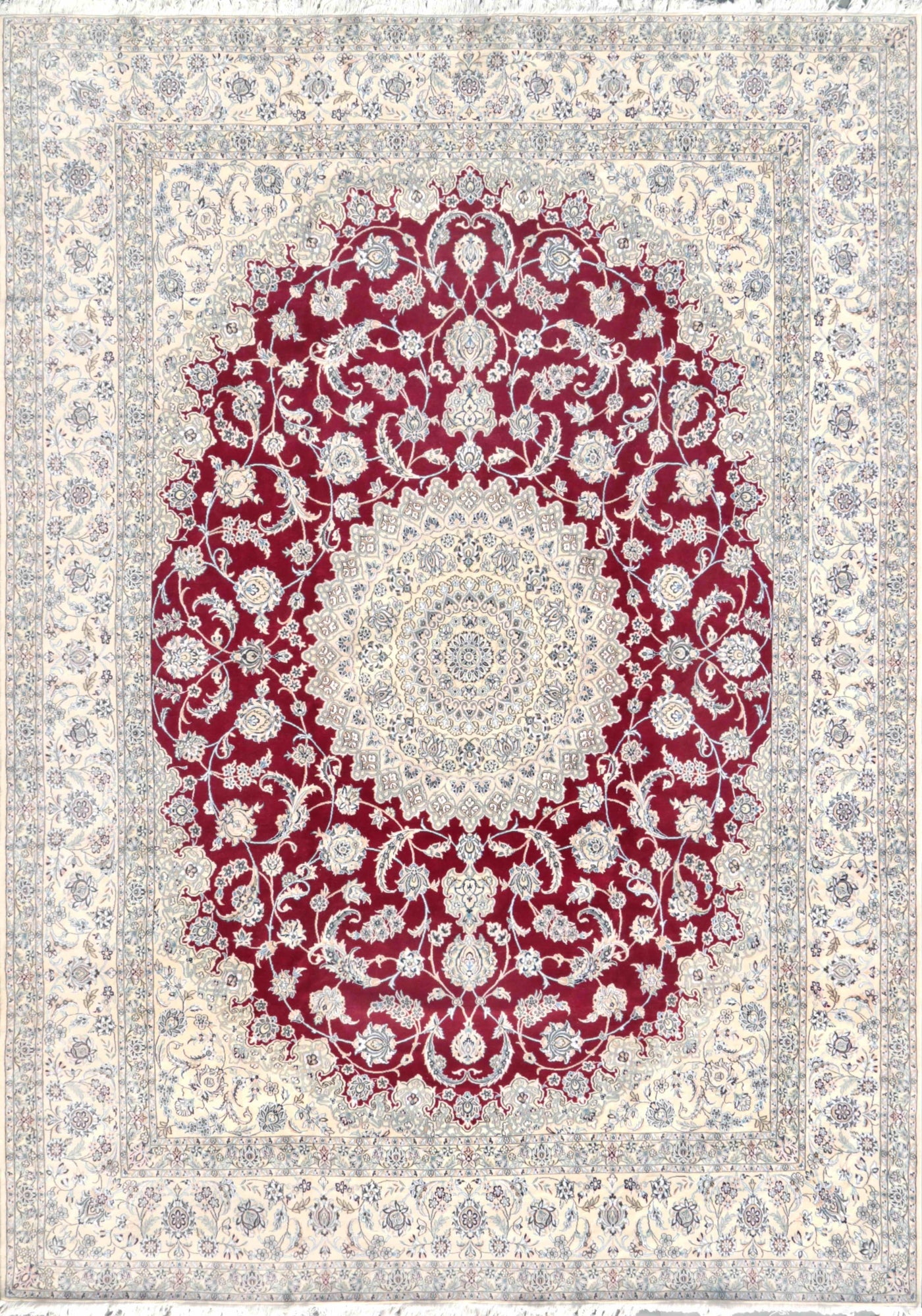 Canvello Nain Hand-Knotted Red Area Rugs - 10' X 13'9"