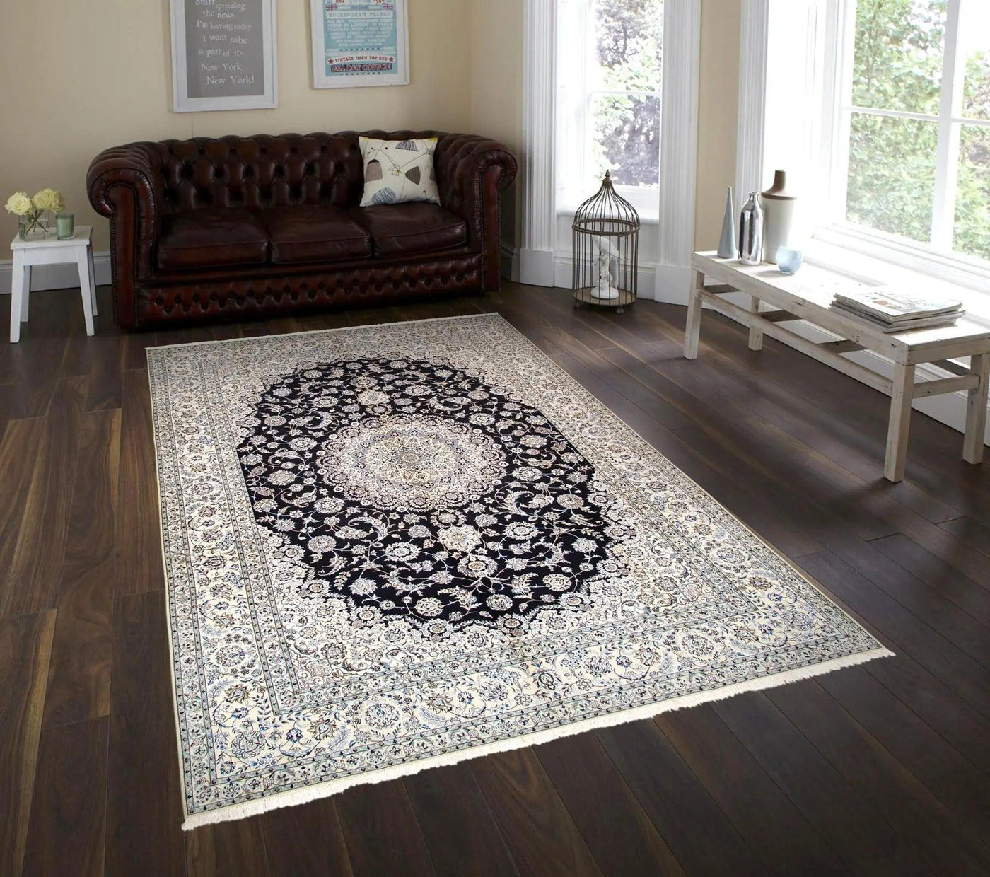Canvello Nain Silk & Wool Soft Rugs For Living Room - 8'7" X 12'1"