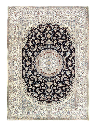 Canvello Nain Silk Beige And Black Rug - 8'1'' X 11'6'' - Canvello