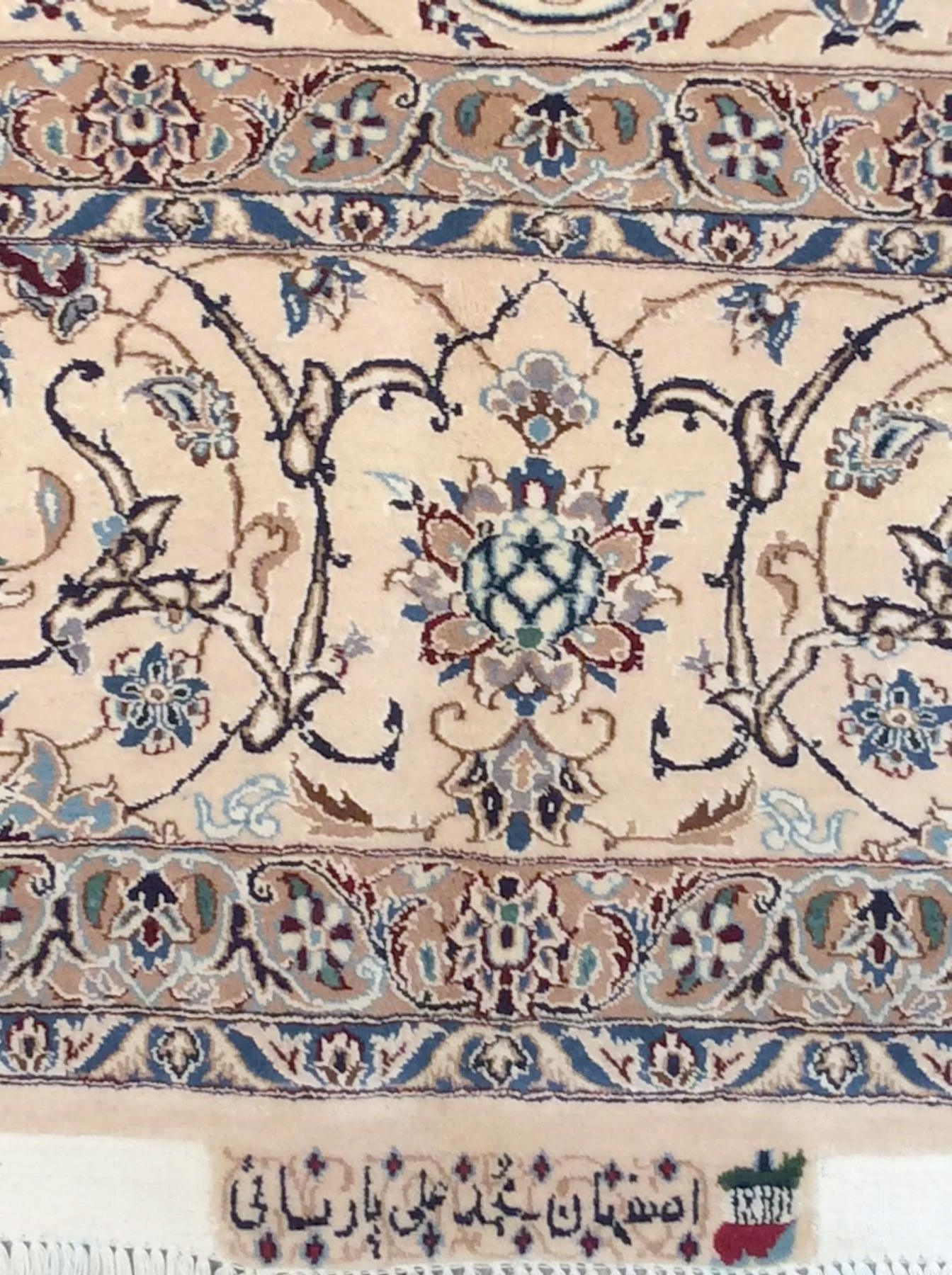 Canvello Nain Silkroad Blue And Ivory Area Rug - 8'6" X 12' - Canvello