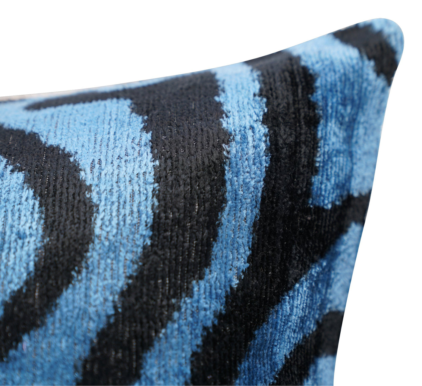 Canvello Naqvy Blue Luxury Tiger Print Throw Pillows | 16 x 24 in (40 x 60 cm) - Canvello