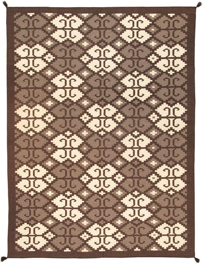 Canvello Navajo Collection Hand - Woven Wool Area Rug - 9'1" X 11'9" - Canvello