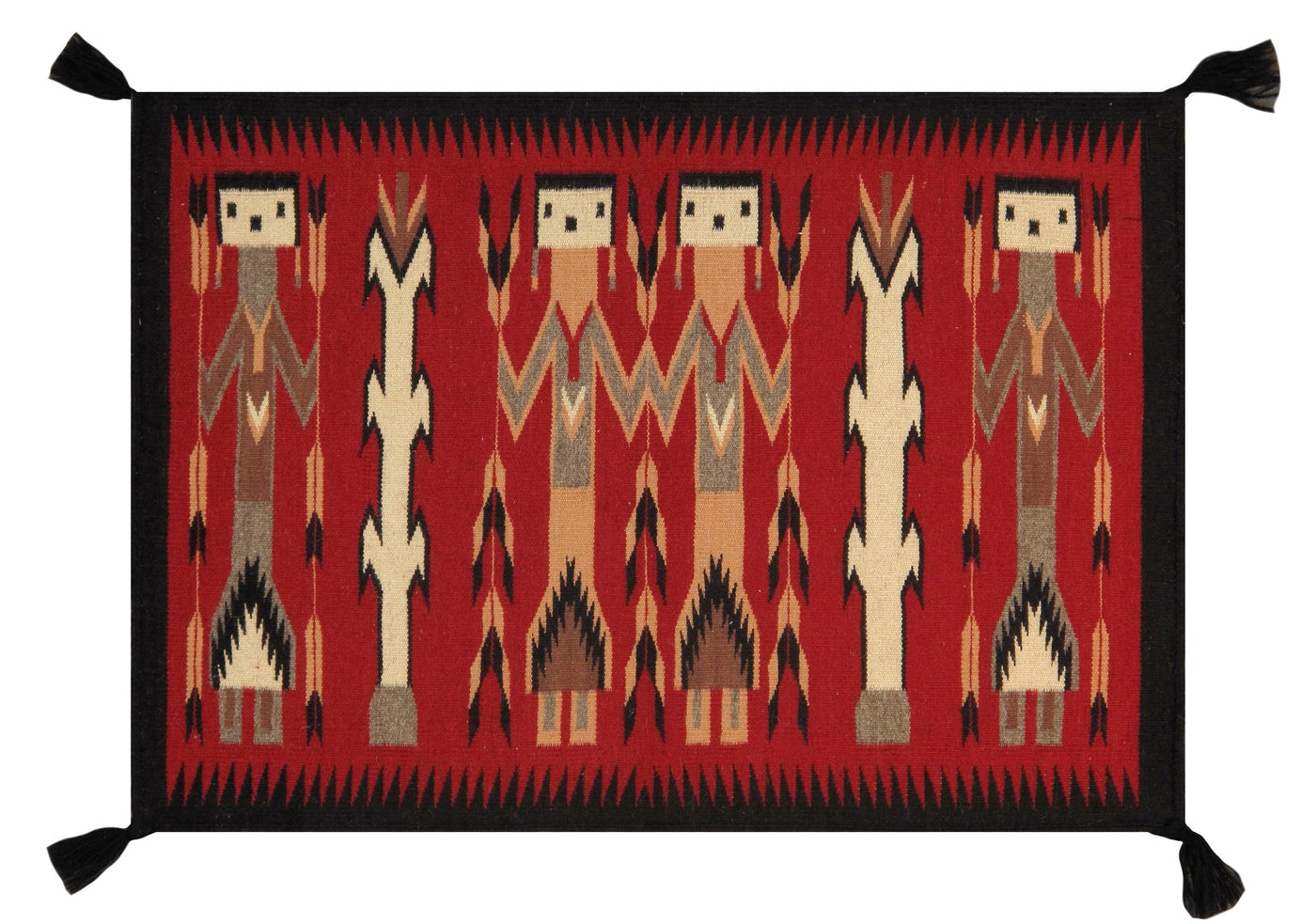 Canvello Navajo Style Hand-Knotted Lamb's Wool Multi Area Rug - 2'1" X 3'1"