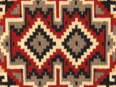 Canvello Navajo Style Hand-Knotted Lamb's Wool Multi Area Rug - 2'1" X 3'