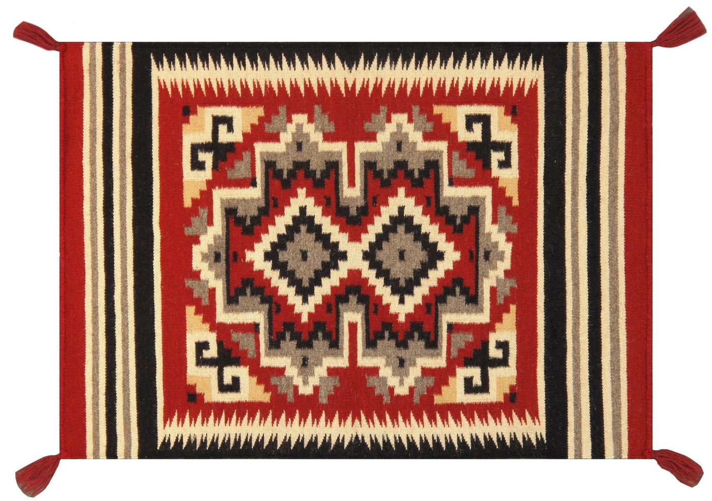 Canvello Navajo Style Hand - Knotted Lamb's Wool Multi Area Rug - 2'1" X 3' - Canvello