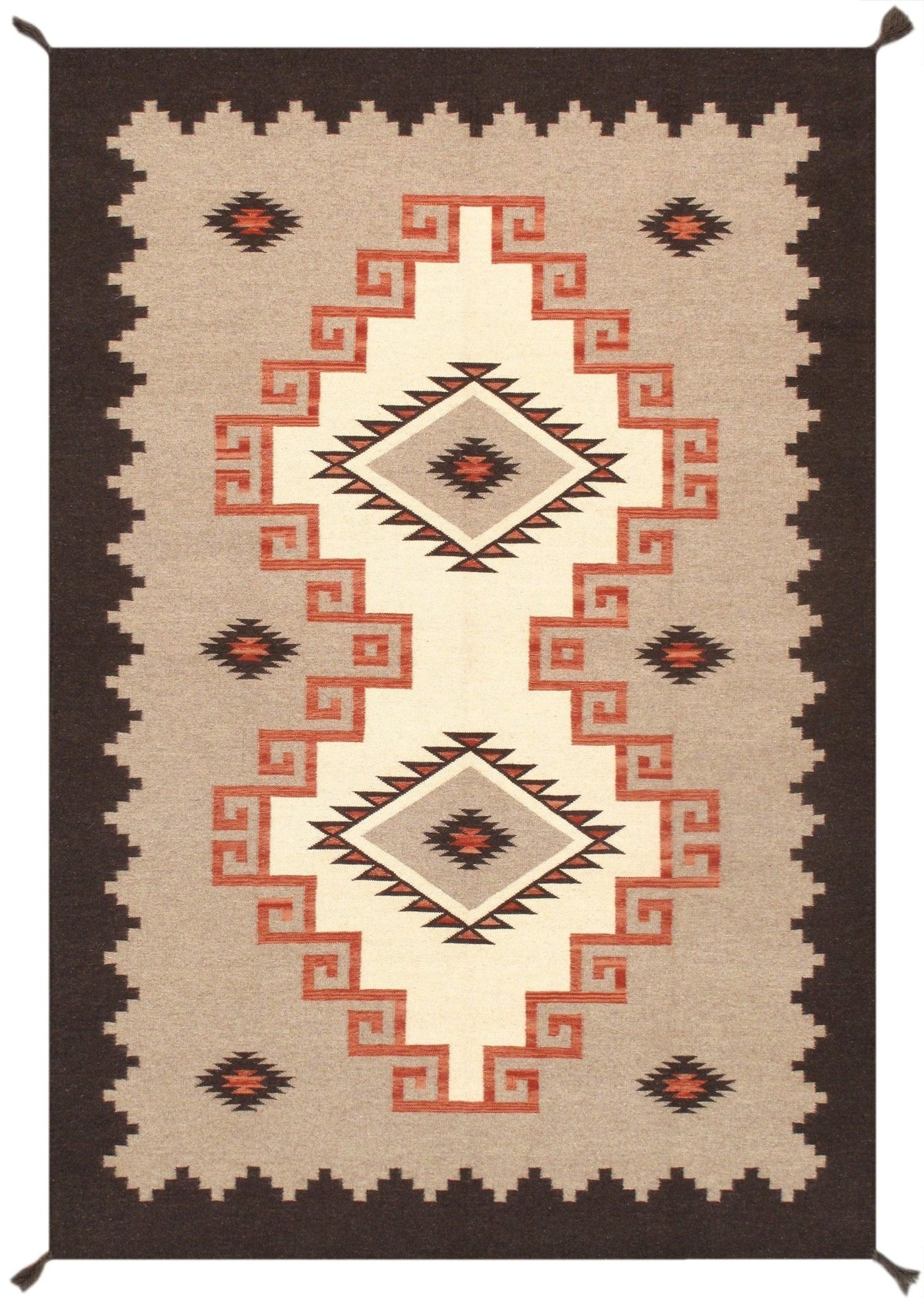 Canvello Navajo Style Hand - Woven Wool Area Rug - 8'1" X 9'10" - Canvello