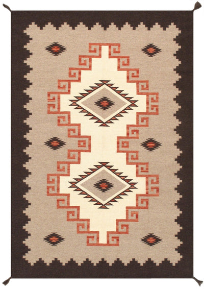 Canvello Navajo Style Hand - Woven Wool Area Rug - 8'1" X 9'10" - Canvello