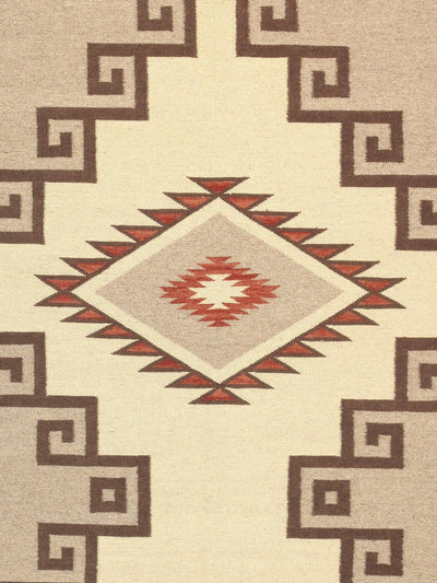 Canvello Navajo Style Hand - Woven Wool Beige Area Rug - 8'1" X 10' - Canvello