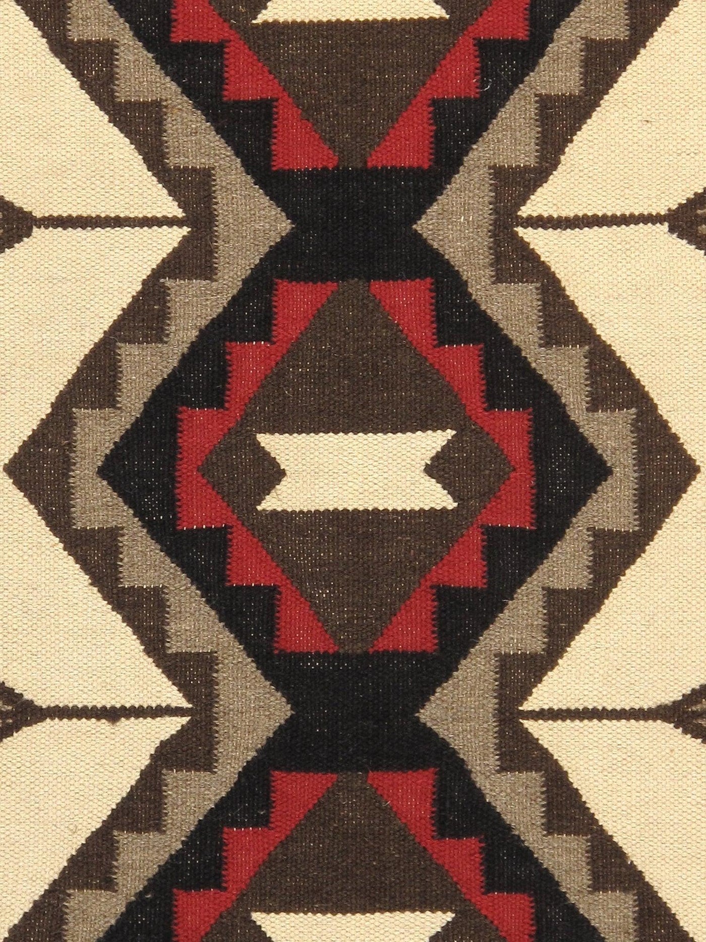 Canvello Navajo Style Hand - Woven Wool Ivory Area Rug - 3'1" X 4'11" - Canvello