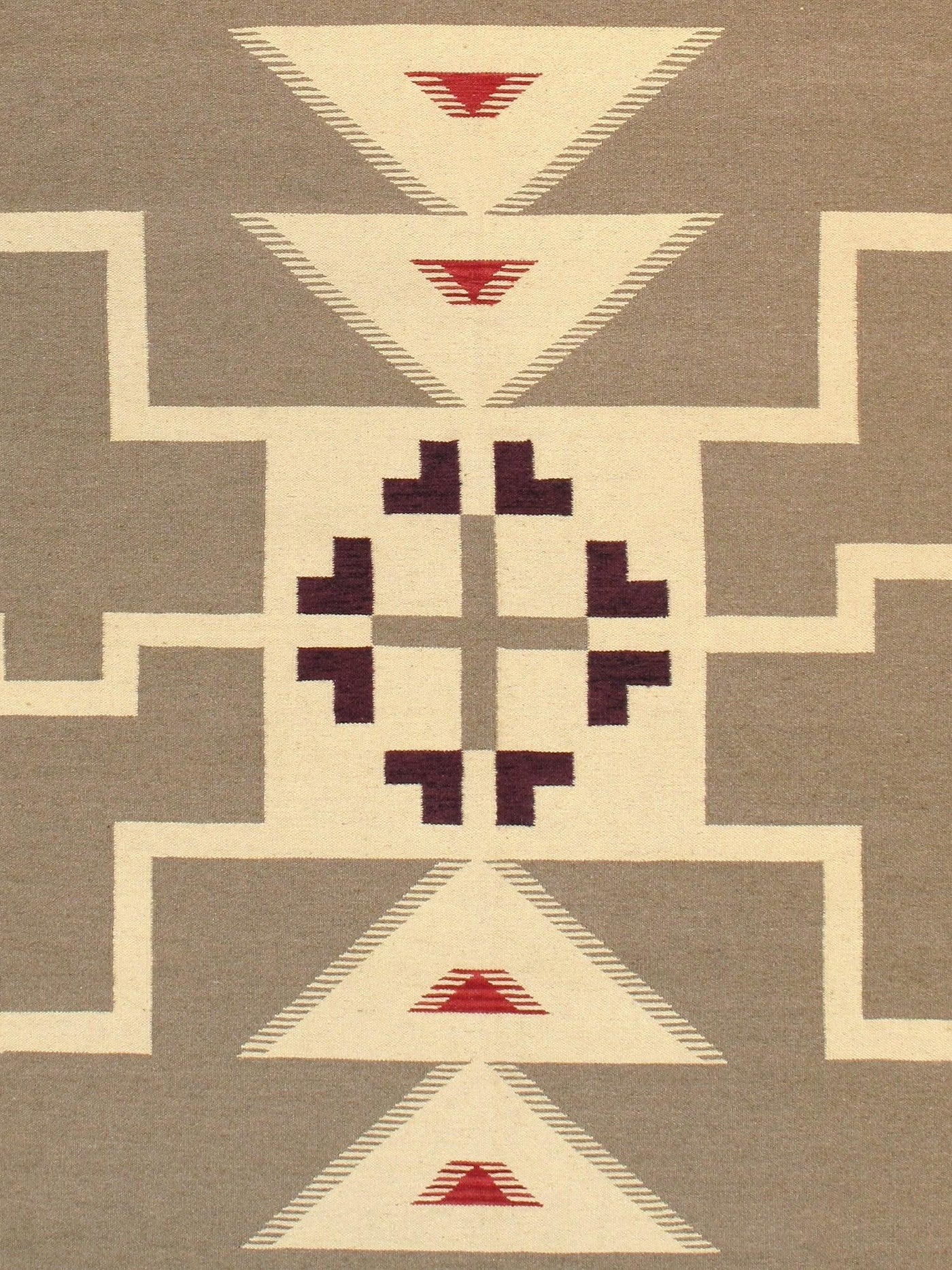 Canvello Navajo Style Hand-Woven Wool Light Brown Area Rug- 8'11" X 12'