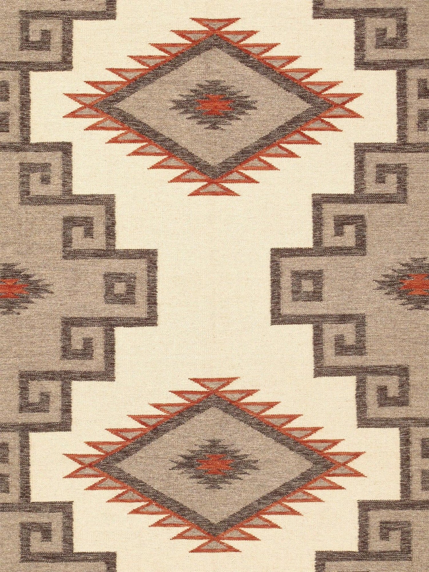 Canvello Navajo Style Hand-Woven Wool Light Brown Area Rug- 8'8" X 12'