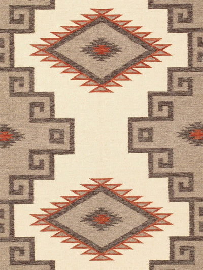 Canvello Navajo Style Hand-Woven Wool Light Brown Area Rug- 8'8" X 12'