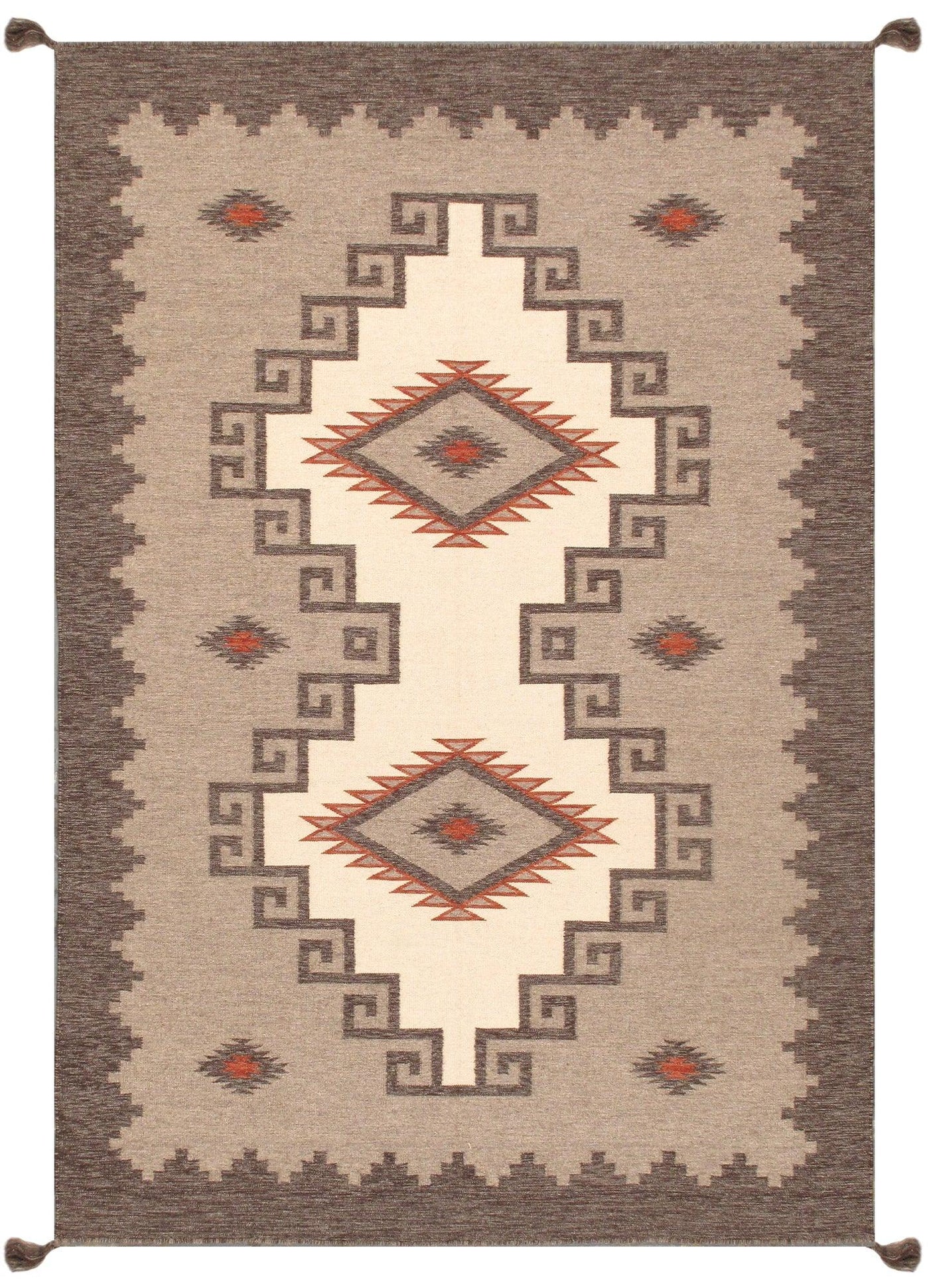 Canvello Navajo Style Hand - Woven Wool Light Brown Area Rug - 8'8" X 12' - Canvello