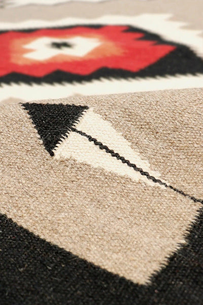 Canvello Navajo Style Hand-Woven Wool Mocha Area Rug-10'1" X 13'7"